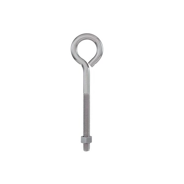 National Hardware Eye Bolt 3/8"-16, 6 in Shank, 31/32 in ID, Stainless Steel, Weatherguard Coated N100-207 - main